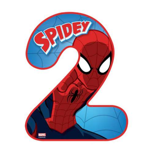 Spiderman Number 2 Edible Icing Image - Click Image to Close